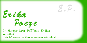 erika pocze business card